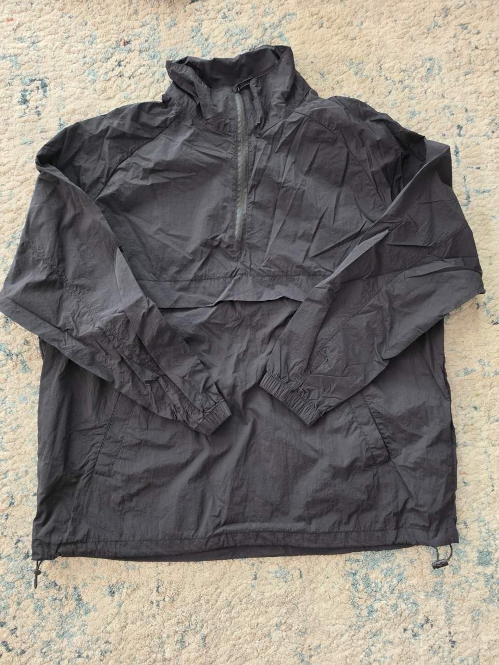 Women's Black Windbreaker Pullover Jacket